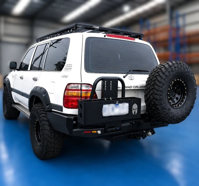 Bushmaster Rear Carrier Bar LC105 | Wheel Carrier &amp; Jerry Can Holder | ArmorMan 4X4