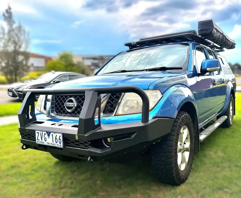 BushMaster Bull Bar for Nissan Navara D40 Smooth Bumper-(2011–2015) | Heavy-Duty Steel 4x4 Protection