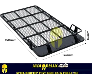 [AM-RRS-FJ120] STEEL ROOF RACK-PRADO 120