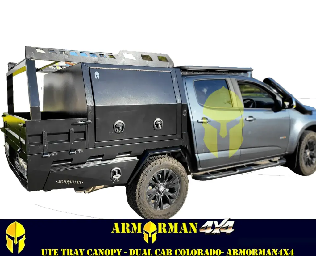 COMBO ALUMINIUM TRAY +1000MM LONG CANOPY- DUAL CAB COLORADO- ARMORMAN4X4