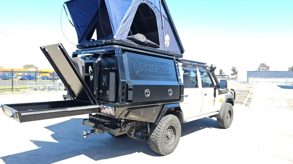 BUSHRANGER TRAY CANOPY SETUP -ALUMINIUM TRAY+1500 CANOPY FOR LC 79 – ARMORMAN4X4