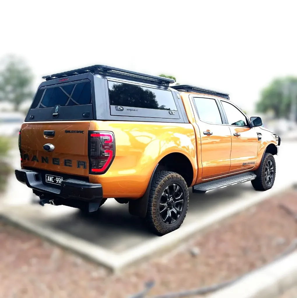 [AM-SSTUC-SSG-T7T8] Ford Ranger T7/T8 Canopy – Stainless Steel Tub Canopy | Solid Side Glass
