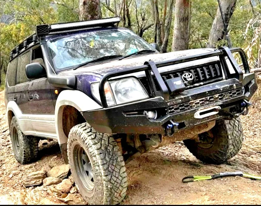 ArmorMan BushMaster Bull Bar for Toyota LandCruiser Prado 90 Series | Heavy-Duty Steel 4x4 Protection