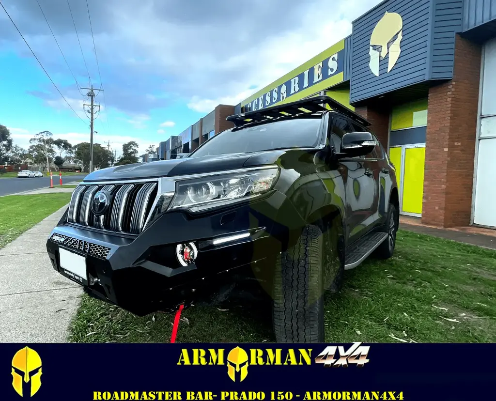 [AM-FBFJ150-1417RM] ArmorMan RoadMaster Bull Bar for Toyota LandCruiser Prado 150 Series (2014+) | Heavy-Duty Steel 4x4 Protection