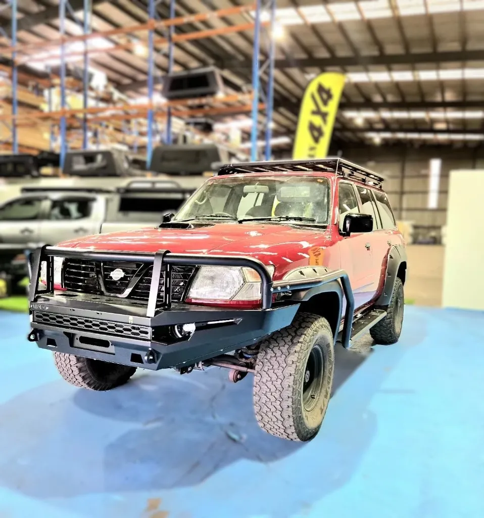 ArmorMan BushMaster Bull Bar for Nissan Patrol Y61 GU (1999–2004) | Heavy-Duty Steel 4x4 Protection