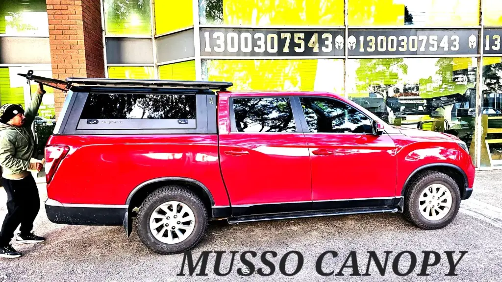 [AM-STUC-SSG-MU-LWB] SOLID SIDE GLASS TUB CANOPY-MUSSO Long Wheel Base