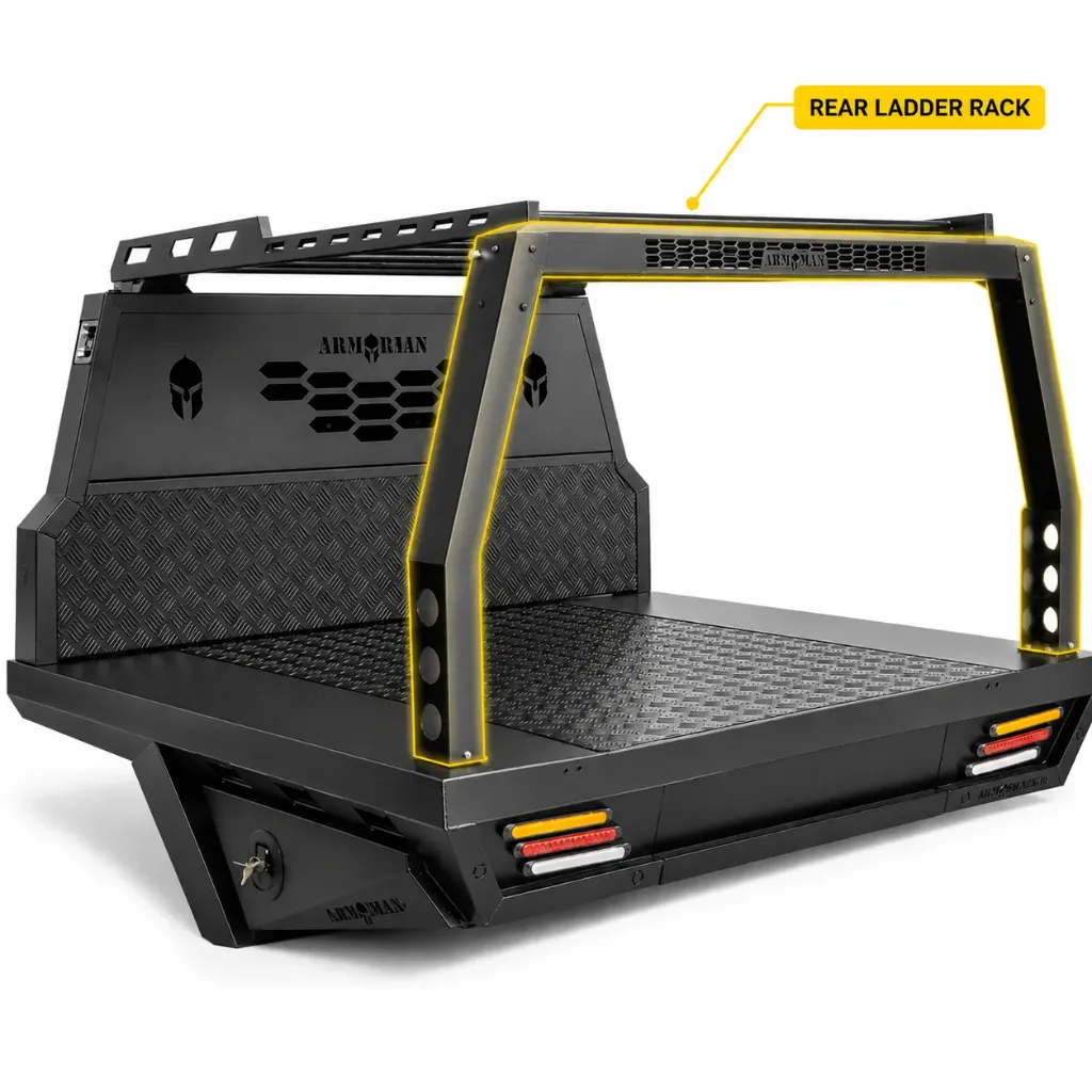 ALUMINIUM TRAY REAR LADDER RACK