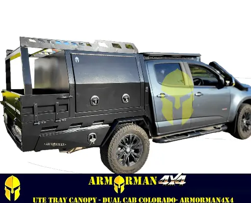 COMBO ALUMINIUM TRAY +1000MM LONG CANOPY- DUAL CAB COLORADO- ARMORMAN4X4