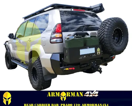 [AM-RCB-FJ120-0309BM] BUSHMASTER REAR CARRIER BAR-PRADO120