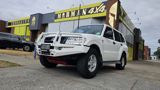 [AM-FBPJ-0618BM] BULL BAR- for PAJERO V97(2006-2018) - Durable BUSHMASTER BAR, High-Quality 4x4 Protection